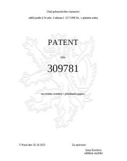 Nový patent v portfoliu společno...